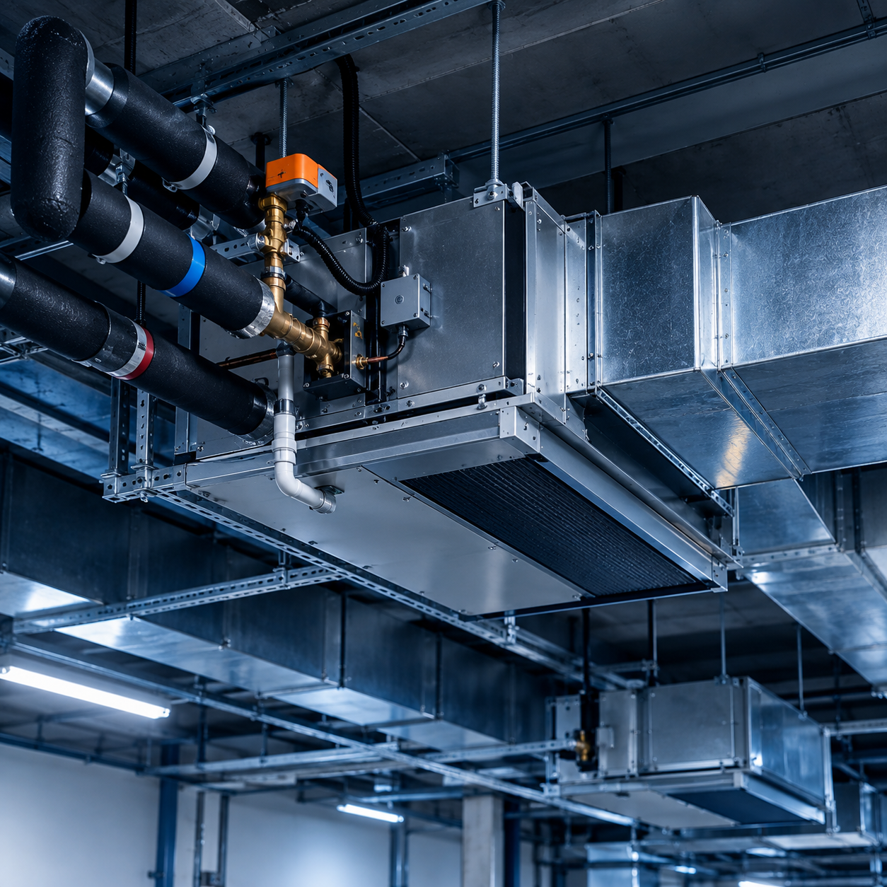 Fan coil em sistema de climatização HVAC