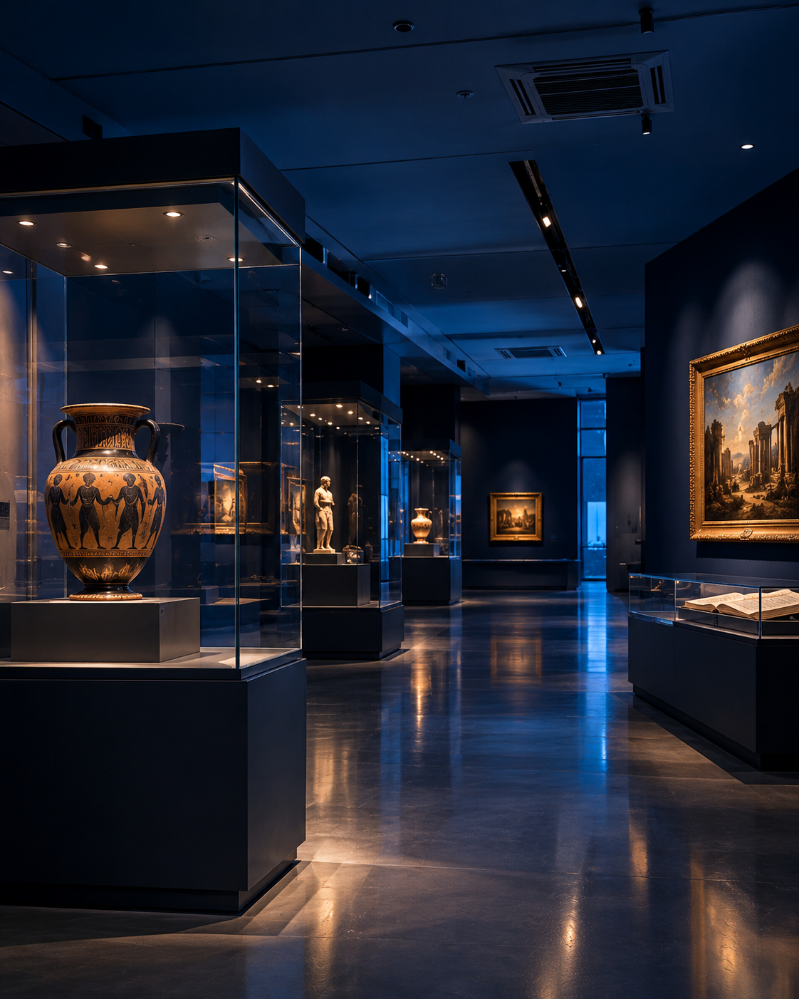 Museu com ambiente controlado para preservação de acervo